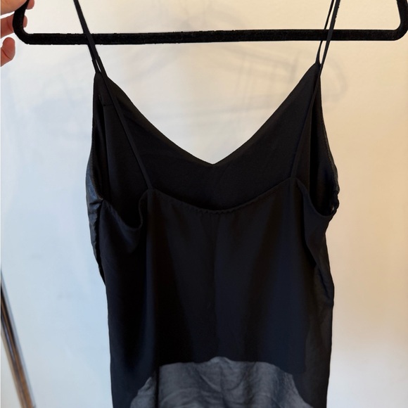 Black Satin Spaghetti Strap Camisole Top - Picture 3 of 6